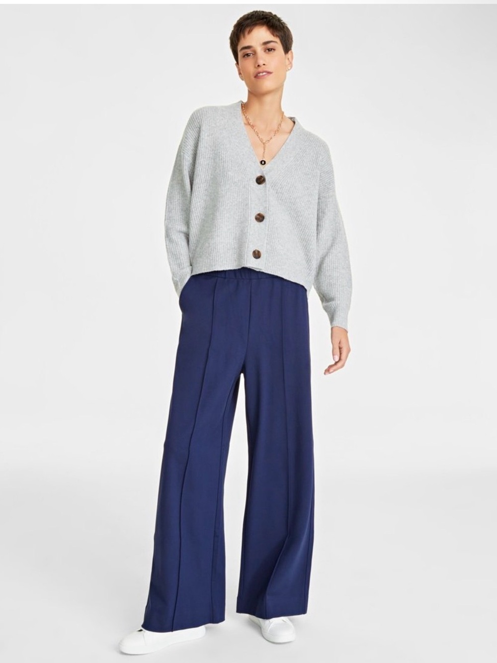 ON·3⁄4TH Wide Leg Pants in Blue Size Medium Like New